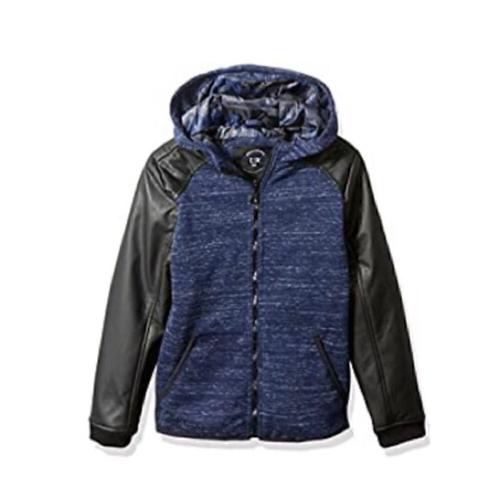Urban Republic Boys' Faux Leather Sleeve Jacket